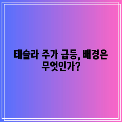 미국 빅테크는 하락세? 테슬라 급등의 이유