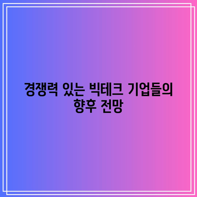 빅테크 2분기 실적과 예상 소득 분석