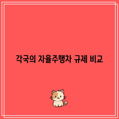 자율주행차의 규제 환경