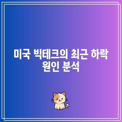 미국 빅테크는 하락세? 테슬라 급등의 이유