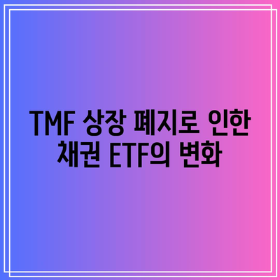 TMF 상장 폐지: 채권 ETF 시장의 균형 회복