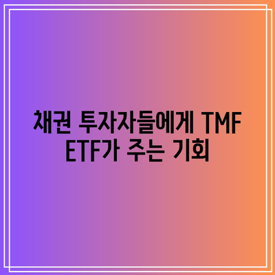 채권 투자의 새 흐름: 3배 레버리지 TMF ETF