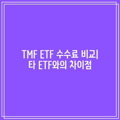 TMF ETF 수수료에 대한 자세한 안내