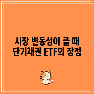 단기채권 ETF의 투자 시기